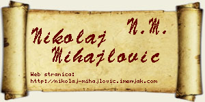 Nikolaj Mihajlović vizit kartica